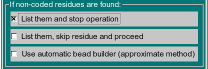 Non-coded Residues